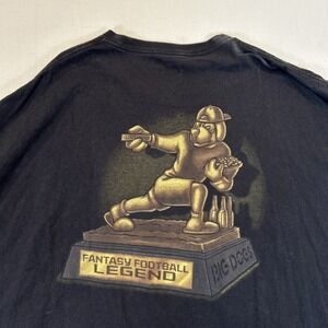 Big Dogs Men 5XL Black Shirt Fantasy Football Legend 100% Cotton Graphic Tee